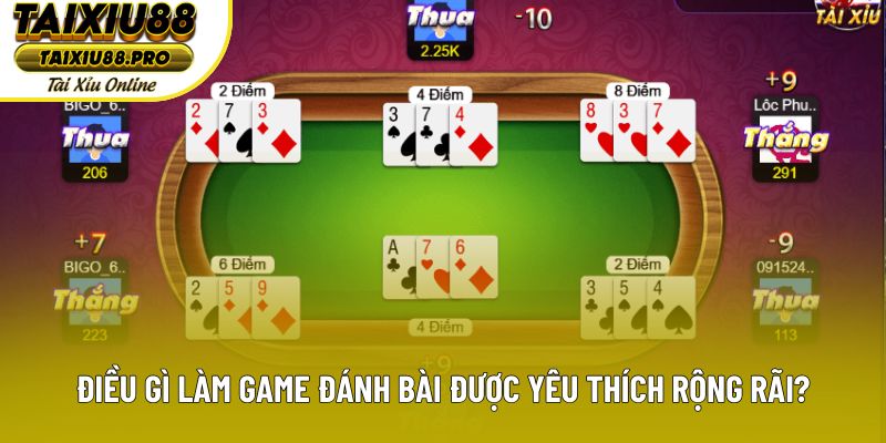 Điều gì làm game đánh bài được yêu thích rộng rãi? Điều gì làm game đánh bài được yêu thích rộng rãi?