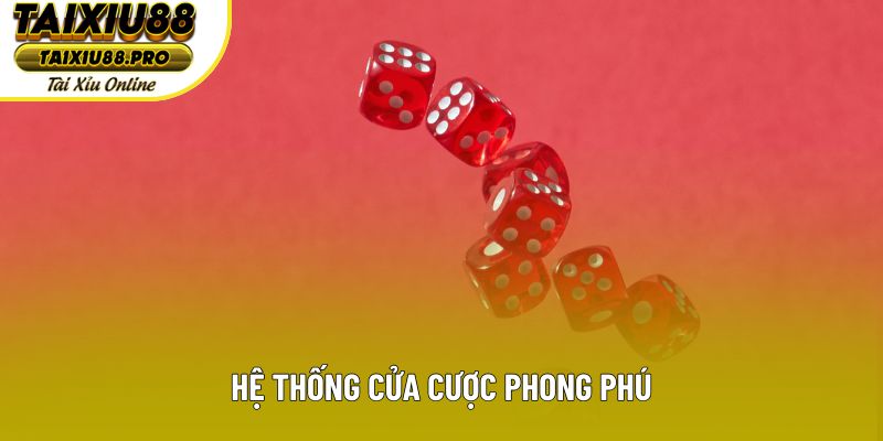 Hệ thống cửa cược phong phú Hệ thống cửa cược phong phú